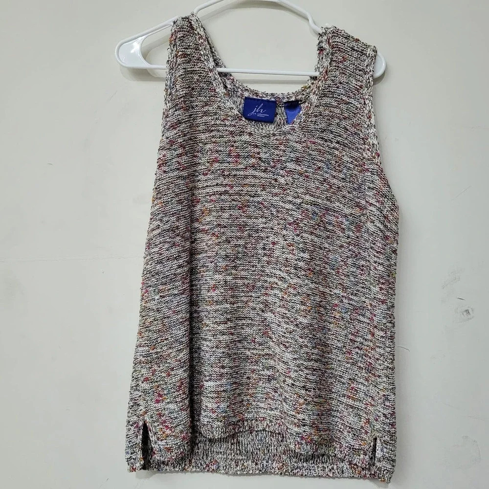 Jh Collectibles Women Tank Top Size 1 Multicolor Polyester Sleeveless Scoop Neck